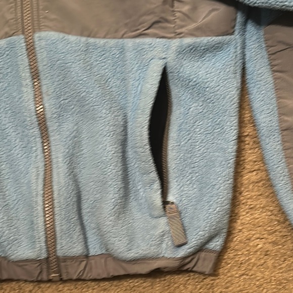 The North Face Girls Long Sleeve Full Zip Outdoor Fleece Jacket Blue Gray Size M - Picture 7 of 8